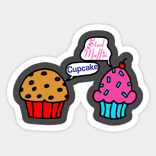 Cupcake vs. Stud Muffin Sticker